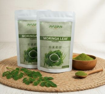Ayuvan Moringa Leaf Powder 200gm (Pack of 2) – (Moringa oleifera) | 100% Pure & Natural.